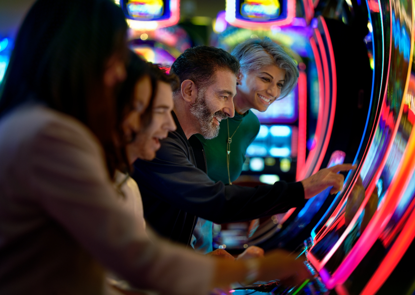 Winner’s Edge members enjoying their time by the slot machines