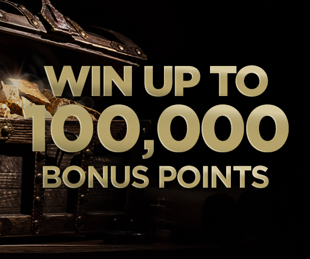 Golden Treasure Chest Up to 100,000 Bonus Points Image